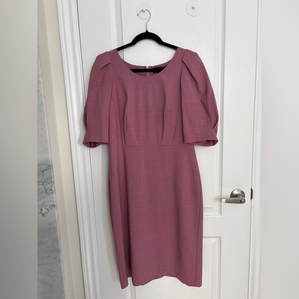J. Crew Mauve Puff Sleeve Long Dress - Picture 11 of 12